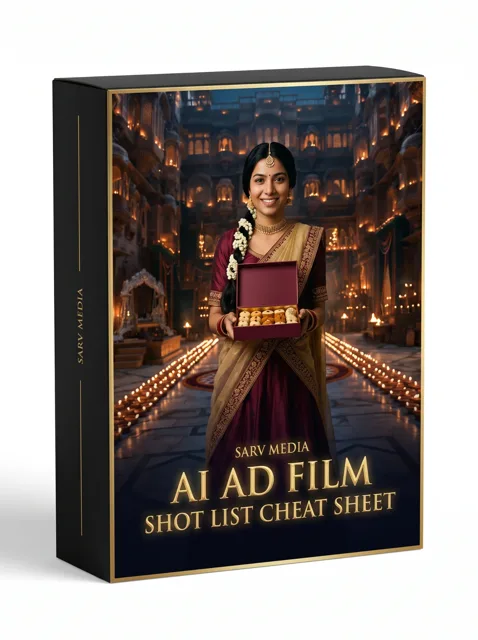 AI Ad Film Shot List Cheat Sheet